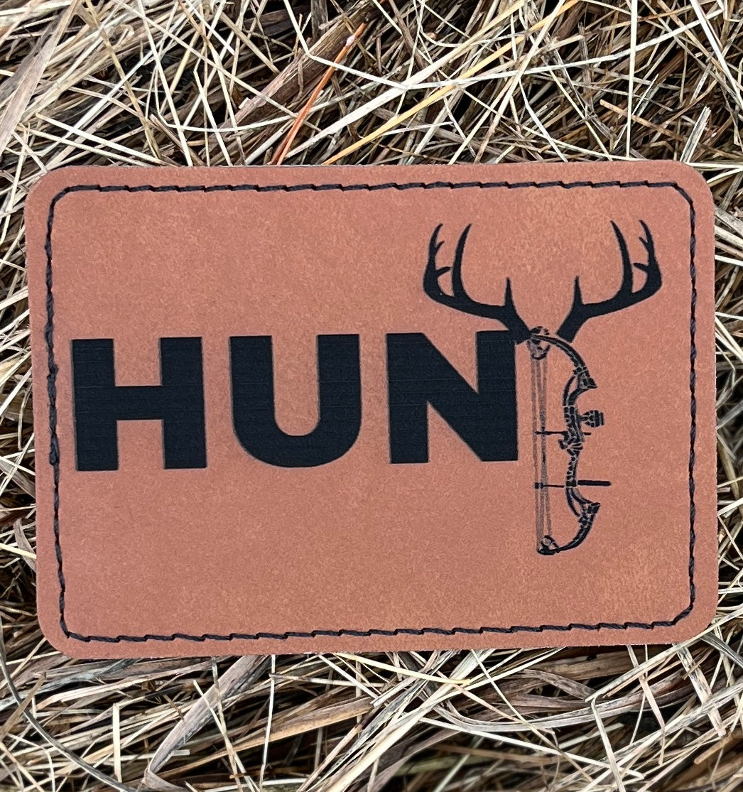 HUNT leather patch hat