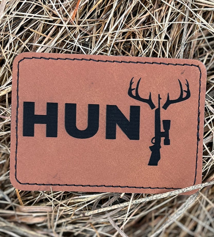 HUNT leather patch hat