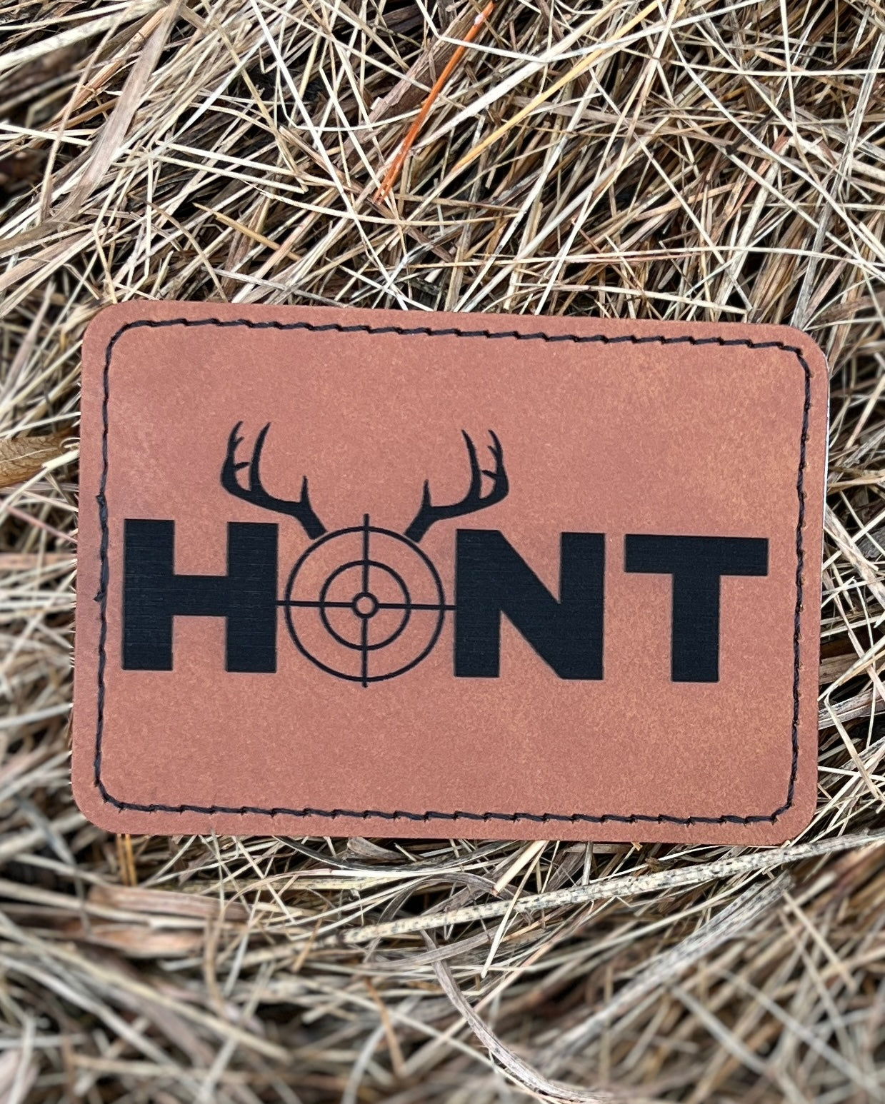 HUNT leather patch hat