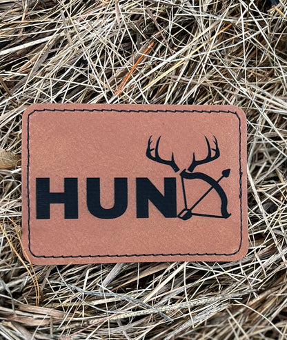 HUNT leather patch hat